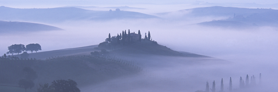 Val d'Orcia - the blue hour - Tuscany