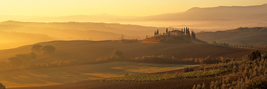 Winter sunrise - Val d'Orcia, Tuscany